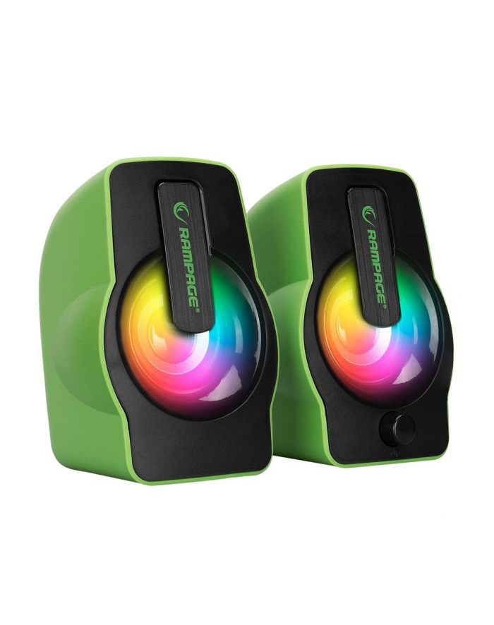 Głośniki komputerowe Rampage RMS-G7 FALSETTO gamingowe 2.0 6W RGB USB główny