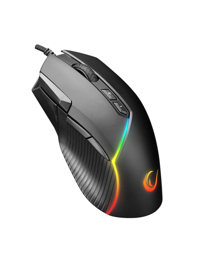 Mysz przewodowa Rampage SMX-G39 Comfort gamingowa, programowalna 12800 DPI RGB, czarna główny