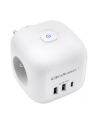 Kostka zasilająca Qoltec przedłużacz 6w1 z podświetlanym włącznikiem | 3x AC | 2x USB | 1x USB-C PD 20W | Biała - nr 1