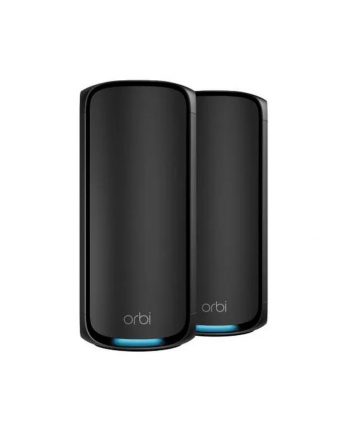 System Mesh Netgear Orbi RBE972SB Quad-Band WiFi 7 BE27000 Black 2-pack router + satelita