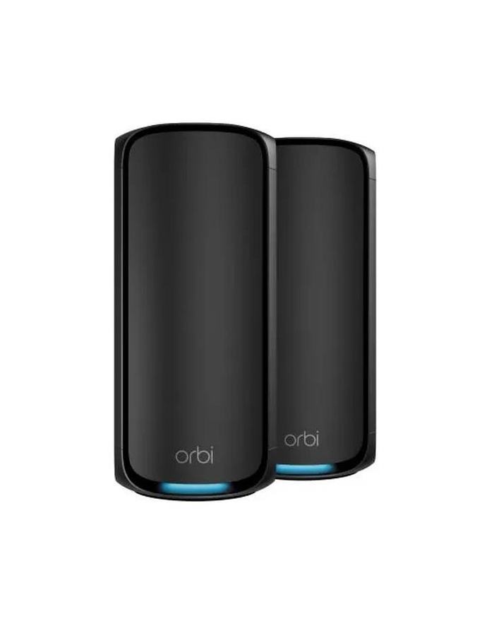 System Mesh Netgear Orbi RBE972SB Quad-Band WiFi 7 BE27000 Black 2-pack router + satelita główny