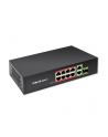 Switch niezarządzalny Qoltec przełącznik sieciowy FAST Ethernet 8x RJ45 PoE 2x RJ45 Uplink 1x SFP | 120W | 1000 Mb/s - nr 1