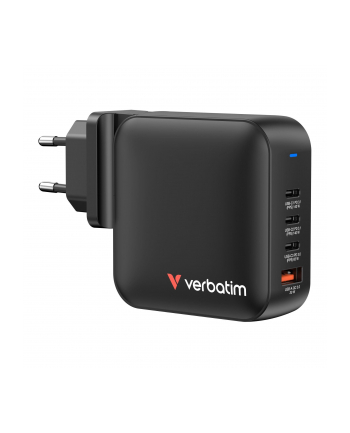 Ładowarka ścienna Verbatim Mini GaN 165W 3xUSB-C PD 1xUSB-A QC 3.0