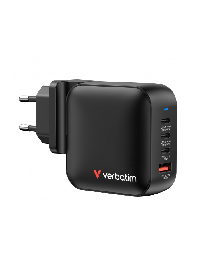 Ładowarka sieciowa Verbatim Mini GaN 100W 3xUSB-C PD 1xUSB-A QC 3.0 główny