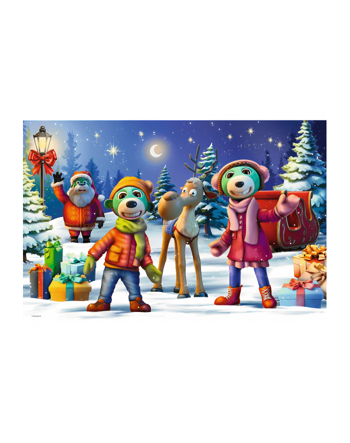 Puzzle 24el Maxi - XMas Trefliki lepią bałwana / Rodzina treflików 14375 Trefl główny