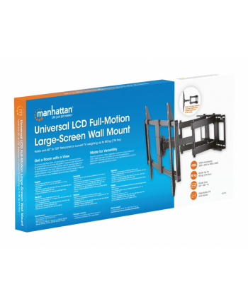 manhattan Uchwyt ścienny do TV 60-100'' LED/LCD 80kg obczerwonyowy uchylny