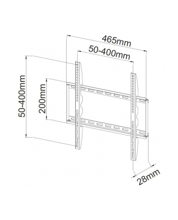 techly Uchwyt ścienny do TV 23-55'' LED/LCD 45kg slim 28mm biały