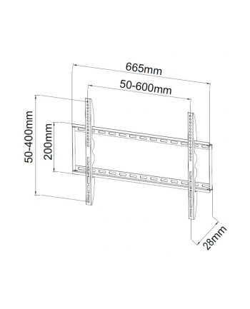 techly Uchwyt ścienny do TV 40-65 '' LED/LCD 50kg slim 28mm