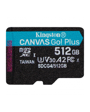 kingston Karta pamięci microSD 512GB Canvas Go! Plus 200MB/s A2 U3 V30