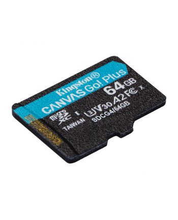 kingston Karta pamięci microSD 64GB Canvas Go! Plus 200MB/s A2 U3 V30