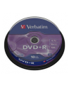 DVD+R Verbatim [ cake box 10 | 4.7GB | 16x | matte silver ] - nr 10