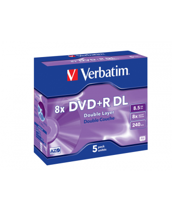 DVD+R DL Verbatim [ jewel case 5 | 8.5GB | 8x | matte silver ]