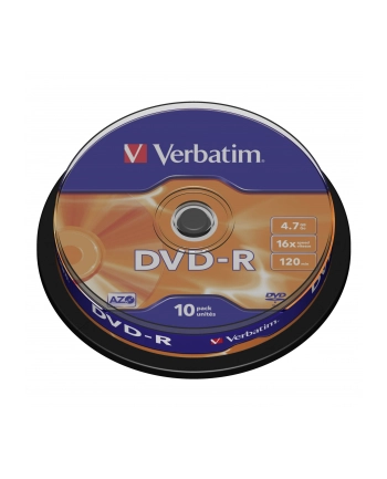 DVD-R Verbatim [ cake box 10 | 4.7GB | 16x | matte silver ]