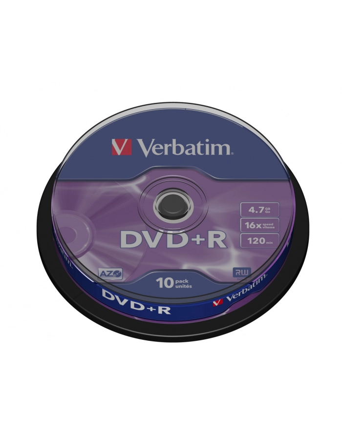 DVD+R Verbatim [ cake box 10 | 4.7GB | 16x | matte silver ] główny