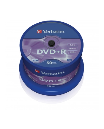 DVD+R Verbatim [ cake box 50 | 4.7GB | 16x | matte silver ]