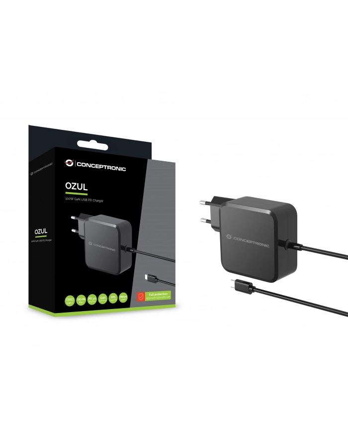 Conceptronic Emaga Ładowarka Ścienna 120549803101 Czarny 100 W główny