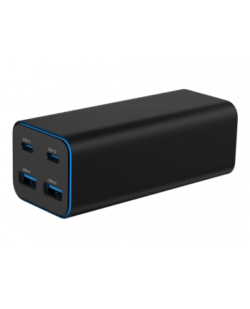 gembird Ładowarka uniwersalna 100W GaN 2xUSB-A 2xUSB-C szybkie ładowanie czarna