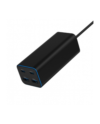 gembird Ładowarka uniwersalna 100W GaN 2xUSB-A 2xUSB-C szybkie ładowanie czarna