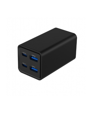 gembird Ładowarka uniwersalna 65W GaN 2xUSB-A 2xUSB-C szybkie ładowanie czarna