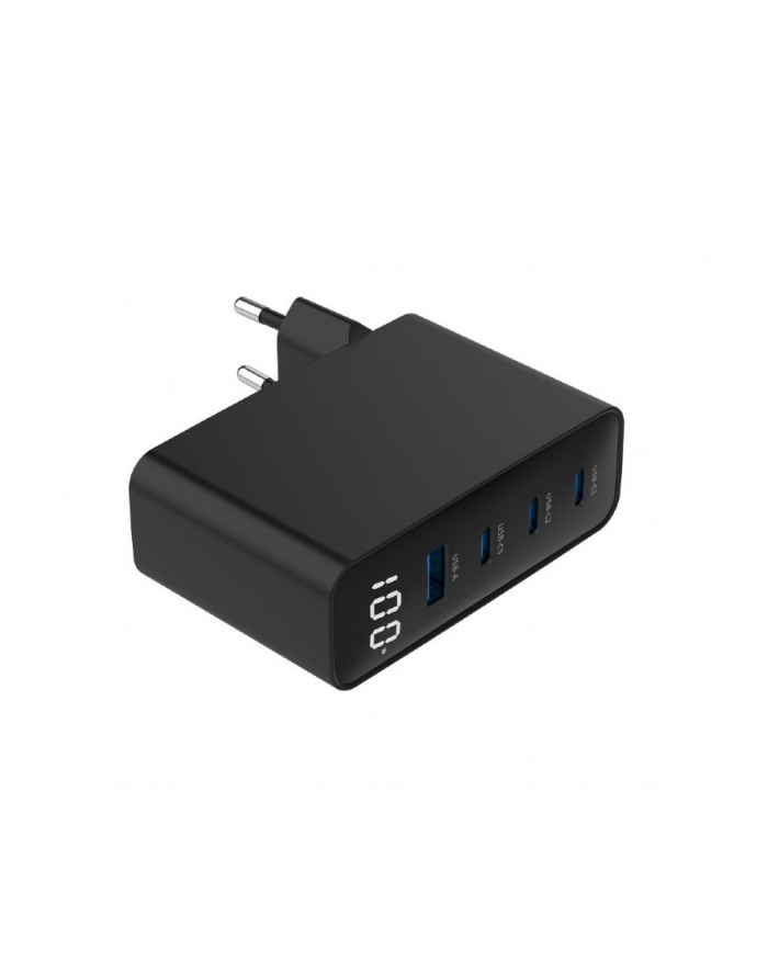 gembird Ładowarka uniwersalna 100W GaN 1xUSB-A 3xUSB-C szybkie ładowanie LCD czarna główny