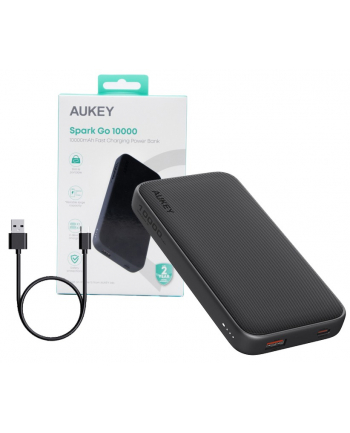 aukey PB-Y46 Power Bank | 10000 mAh | 15W | 2xUSB | LED | kabel USB-C