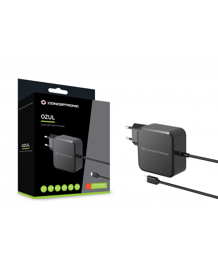 Conceptronic Emaga Ładowarka Ścienna 120549803101 Czarny 100 W główny