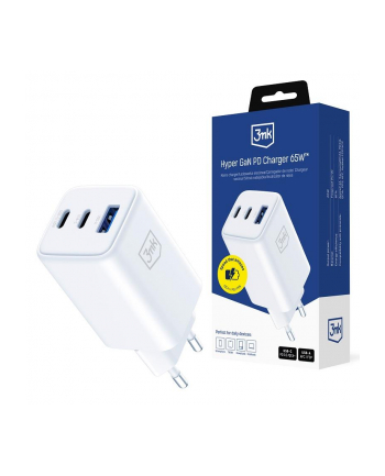 3mk pczerwonyection Ładowarka sieciowa 3mk Hyper GaN PD Charger 65W USB-C USB-A