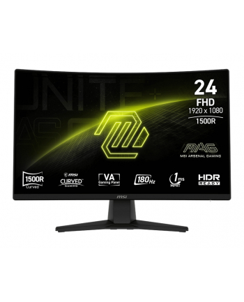 MSI MAG 242C 23.6inch VA FHD Curve 1500R 180Hz 1ms HDMI DP Headphone out Tilt Black nr 1