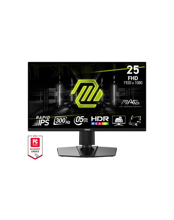MSI MAG 255PXF 24.5inch Rapid IPS FHD 250cd/m2 300Hz 0.5ms 2xHDMI2.0 DP Pivot główny