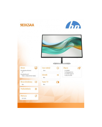 hp inc. Monitor S5 Pro 527pu QHD USB-C MNTR 9E0G5AA#ABB