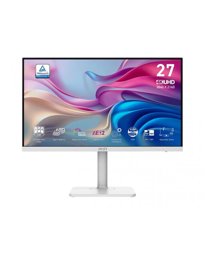 msi Monitor 27 '' Modern MD272UPHW LED/UHD/Flat/60Hz/biały główny