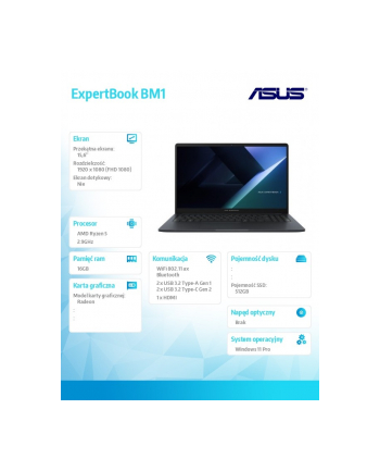 asus Notebook ExpertBook BM1 BM1503CDA-S70065X R5 7535U 16GB/512GB