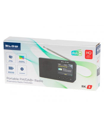 blow Radio przenośne RK3 FM/DAB+ kuchenne, czarne