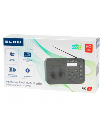 blow Radio przenośne RK4 BT FM/DAB+ kuchenne, czarne