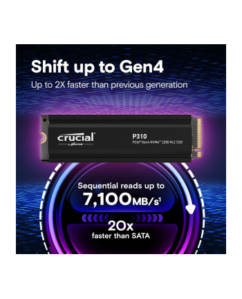 crucial Dysk SSD P310 4TB M.2 NVMe PCIe 4.0 2280 radiator
