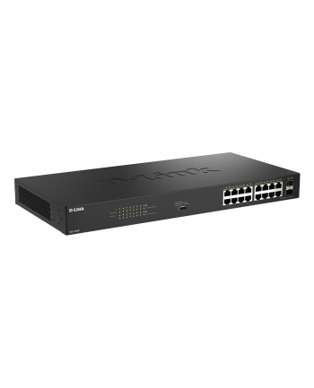 D-LINK 16 Ports GE PoE 30W + 2 Ports SFP Unmanaged Switch 240W nr 1