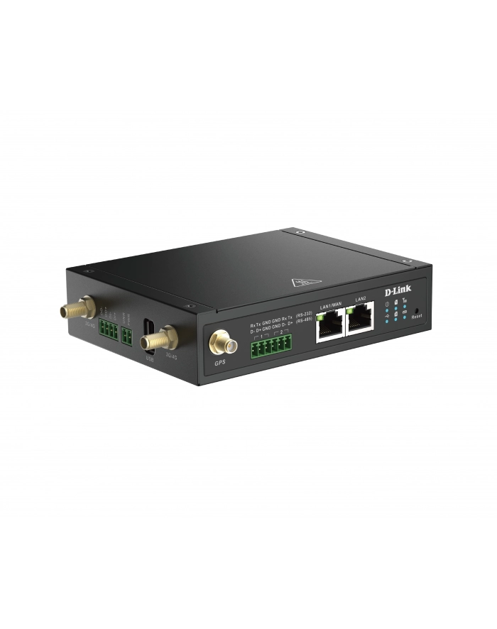 D-LINK 4G IIoT Gateway 2x Gigabit Ethernet 2x RS232/485 1x DI 1x DO GPS główny