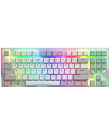 Klawiatura przewodowa Hator GRAVITY TKL HTK561 MECHANICZNA podświetlana RGB gaming  Aurum Orange Linear biała