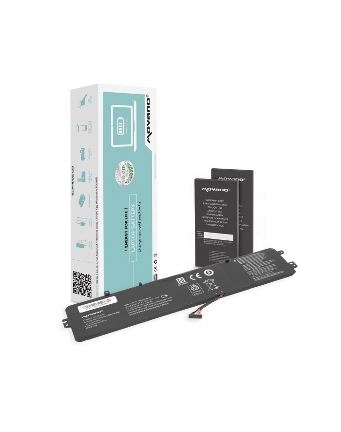 Bateria Movano do notebooka Lenovo IdeaPad 700-15, 700-15ISK, Y520, L14M3P24, L14S3P24 (10.8V-11.1V) (4000 mAh) główny