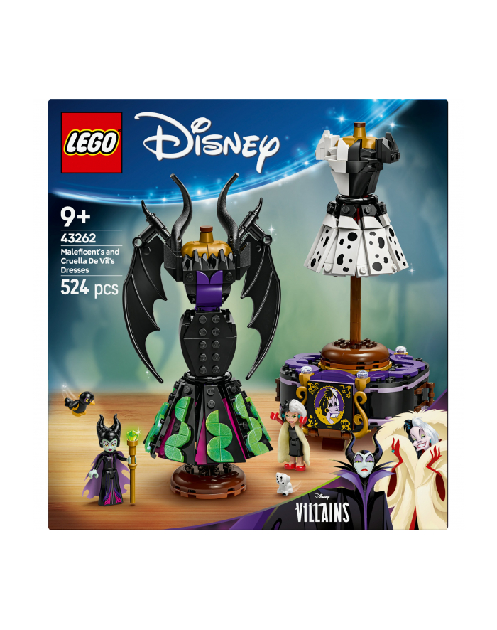 LEGO 43262 DISNEY Classic Suknie Diaboliny i Cruelli De Mon główny