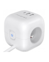 qoltec Kostka zasilająca przedłużacz 6w1 z podświetlanym włącznikiem |  3x AC | 2x USB | 1x USB-C PD 20W | biała | kabel 2m - nr 9