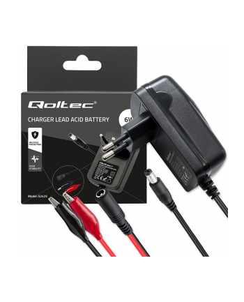 qoltec Automatyczna ładowarka do akumulatora AGM GEL STD 6V | 1A |      Prostownik z sygnalizatorem LED