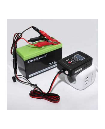 qoltec Automatyczna ładowarka do akumulatora AGM GEL STD 6V/12V | 2A |  Prostownik z funkcją naprawy i wyświetlaczem LED