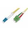 digitus Światłowodowy kabel krosowy (patch cord) jednomodowy SC APC/LC dplx, SM 9/125, OS2, LSOH, 3m, żółty - nr 4