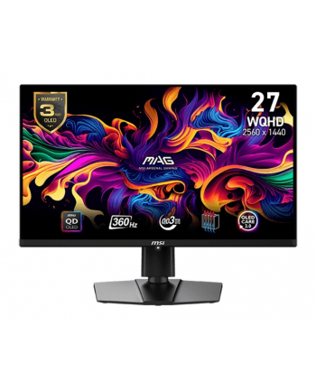 msi Monitor 26.5 cala MAG 271QPX QD-OLED LED/WQHD/FLAT/360Hz/czarny