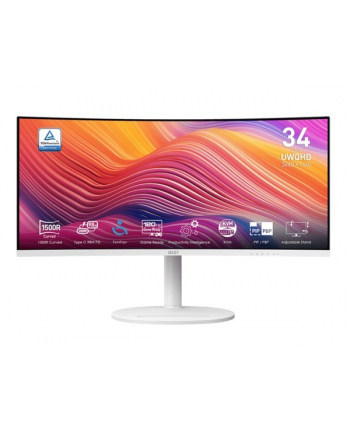 msi Monitor Modern MD342CQPW 34 cale/LED/UWQHD/Curve/120Hz/Blackk