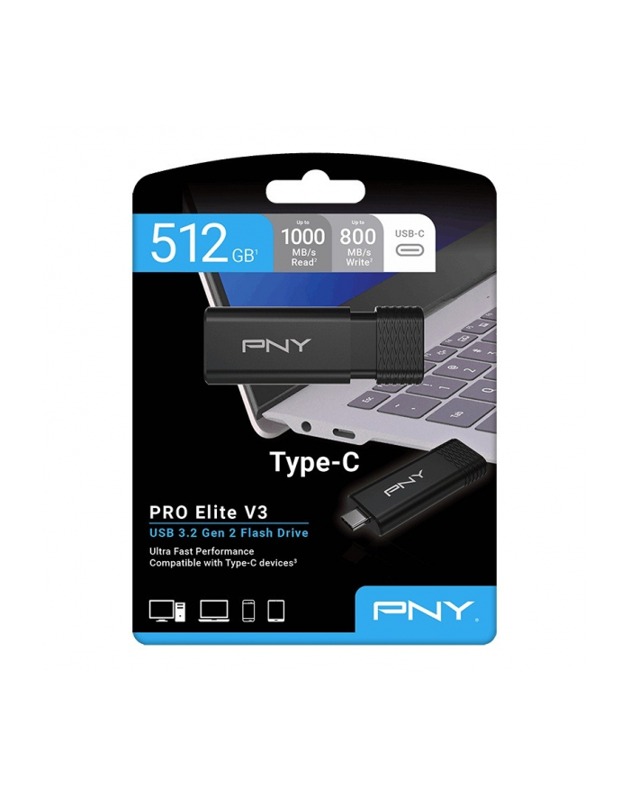 pny Pendrive 512GB ProElite V3 USB-C 3.2 główny