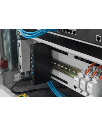 digitus Hub/Koncentrator przemysłowy 7-portowy USB 3.0 SuperSpeed aktywny, metalowa konstrukcja, szyna DIN nr 1