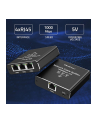 qoltec Rozdzielacz Splitter Ethernet mini SWITCH 1x3 RJ45 | 1000Mb/s |  USB-C | Aluminium - nr 11