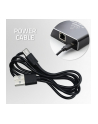 qoltec Rozdzielacz Splitter Ethernet mini SWITCH 1x3 RJ45 | 1000Mb/s |  USB-C | Aluminium - nr 12